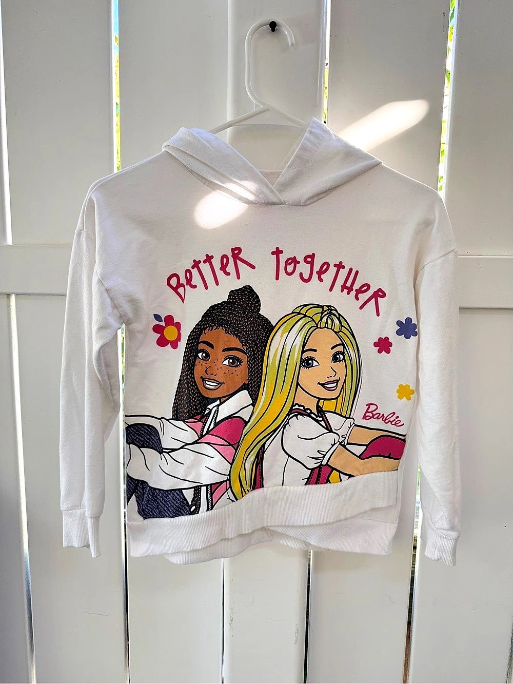 Barbie Better Together Graphic Hoodie Girls 7-8 Like New